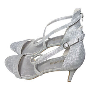 Dream Pairs - Silver Sparkle Heels - 3.5-inch Heel - Size US 9.5 NEW